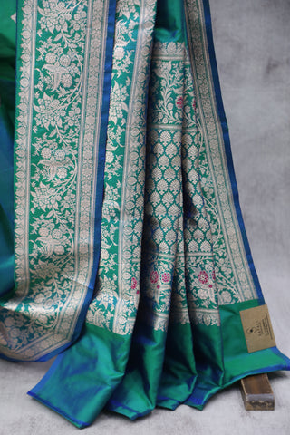 Green Banarasi Silk Saree - SRGBSS564