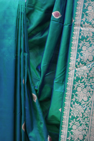 Green Banarasi Silk Saree - SRGBSS564