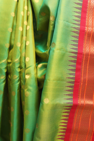 Green Gadwal Silk Saree - SRGGSS241