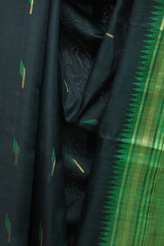 Dark Green Raw Silk Saree - SRDGRSS515