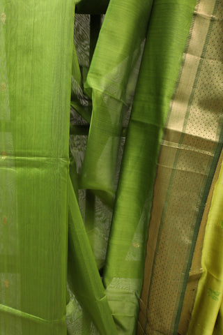 Green Maheshwari Tissue Silk Saree - SRGMTSS221