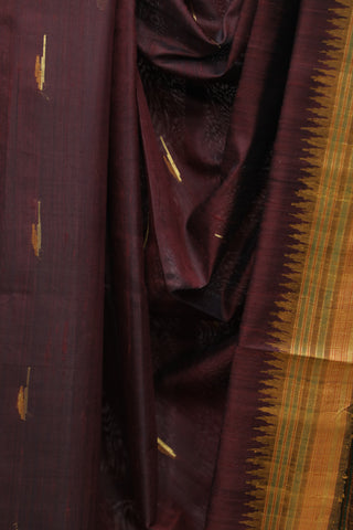 Wine Raw Silk Saree - SRWRSS330