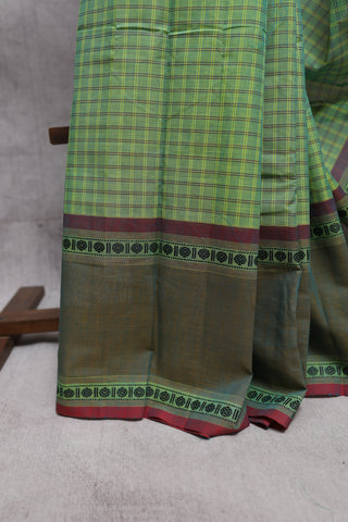 Two Tone Green Kanchi Cotton Saree-SRTTGKCS232