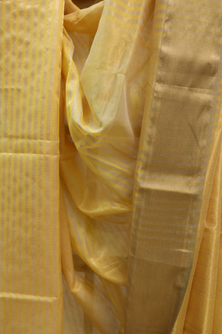 Yellow Maheshwari Tissue Silk Saree - SRYMTSS208