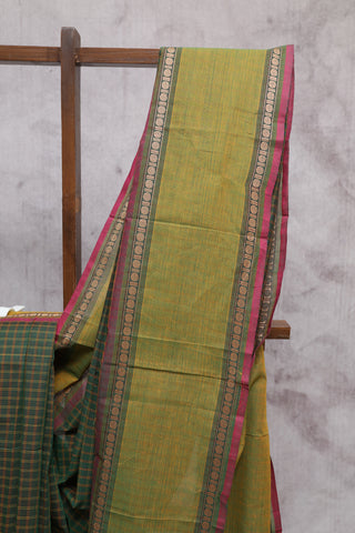 Bottle Green Kanchi Cotton Saree-SRBGKCS224