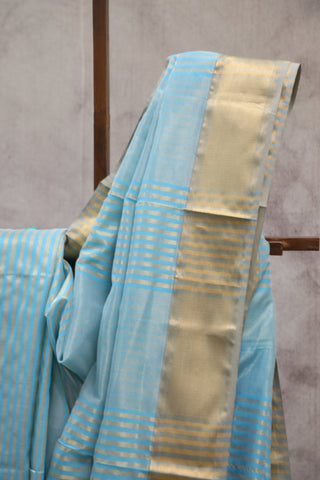 Blue Maheshwari Tissue Silk Saree - SRBMTSS204