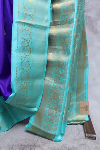 Royal Blue Gadwal Silk Saree - SRRBGSS224