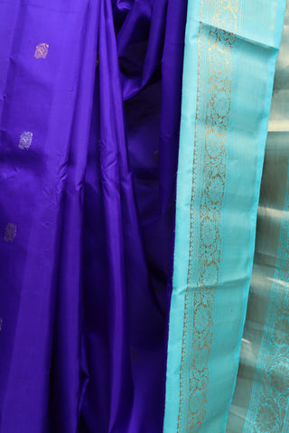 Royal Blue Gadwal Silk Saree - SRRBGSS224