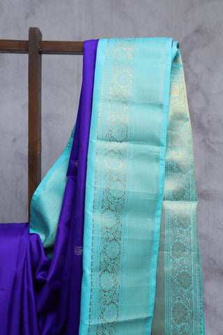 Royal Blue Gadwal Silk Saree - SRRBGSS224