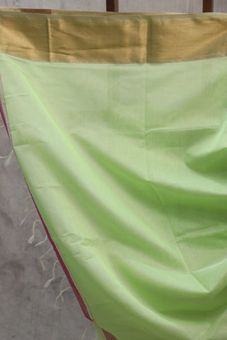 Pista Green Maheshwari Tissue Silk Saree - SRPGMTSS202