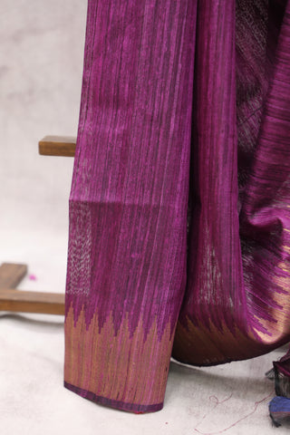 Purple Raw Silk Saree - SRPRSS532