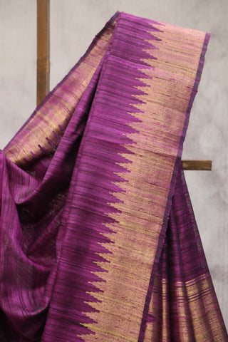 Purple Raw Silk Saree - SRPRSS532