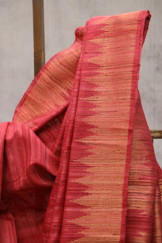 Pink Raw Silk Saree - SRPRSS533