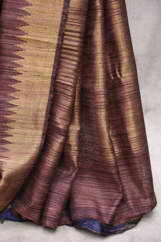 Wine Raw Silk Saree - SRWRSS528