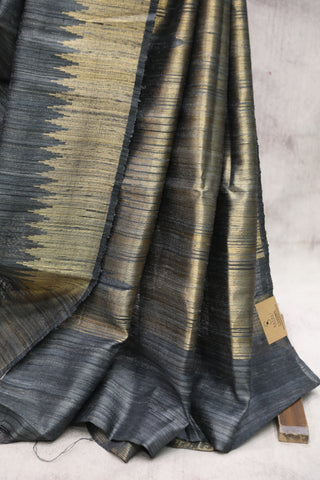 Grey Raw Silk Saree - SRGRSS535