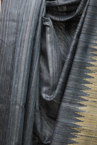 Grey Raw Silk Saree - SRGRSS535