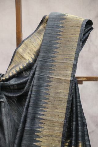 Grey Raw Silk Saree - SRGRSS535