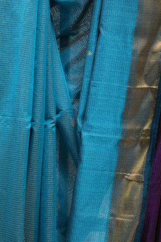 Peacock Blue Maheshwari Tissue Silk Saree - SRPBMTSS229