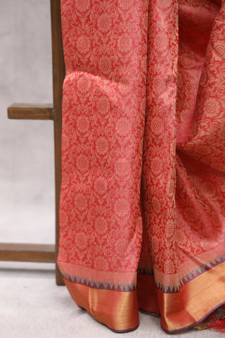 Pink Kosa Tussar Silk Saree - SRPKTSS862