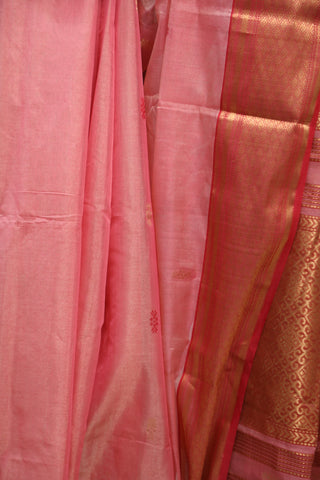 Rose Pink Maheshwari Tissue Silk Saree - SRRPMTSS242