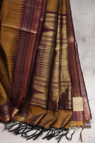 Khaki Raw Silk Saree - SRKBRSS310