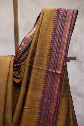 Khaki Raw Silk Saree - SRKBRSS310