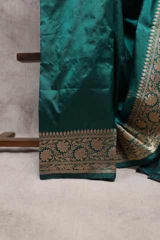 Dark Green Banarasi Silk Saree-SRDGBSS254