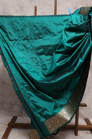 Dark Green Banarasi Silk Saree-SRDGBSS254