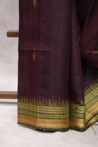 Plum Raw Silk Saree - SRPRSS314