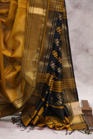 Khaki Silk Maheshwari Saree -SRKSMS199