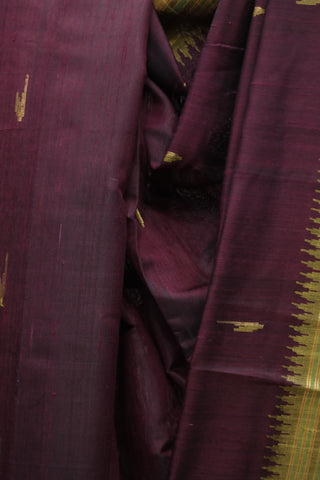 Plum Raw Silk Saree - SRPRSS314