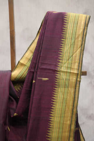 Plum Raw Silk Saree - SRPRSS314