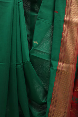 Green Silk Maheshwari Saree -SRGSMS196