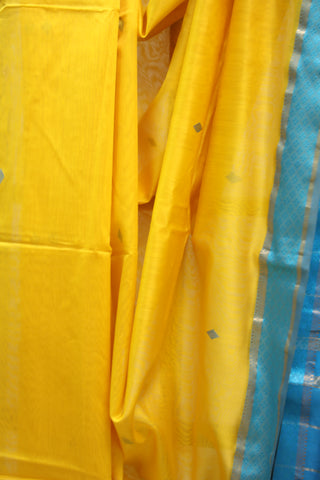 Yellow Silk Maheshwari Saree -SRYSMS214