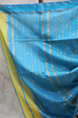 Yellow Silk Maheshwari Saree -SRYSMS214