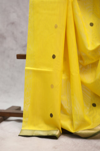 Yellow Silk Maheshwari Saree -SRYSMS216