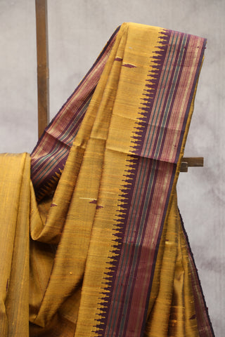 Khaki Raw Silk Saree - SRKRSS337