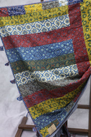 Grey Cotton Patchwork Saree - SRGCPWS194