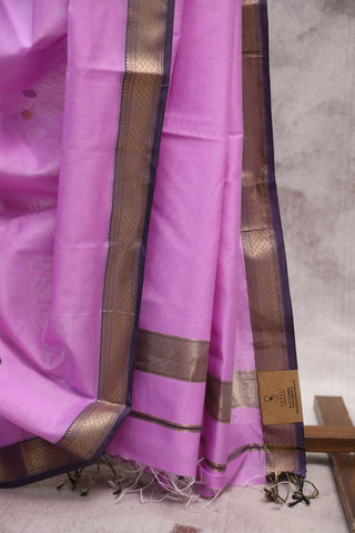 Lavender Silk Maheshwari Saree -SRLSMS219