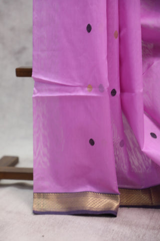 Lavender Silk Maheshwari Saree -SRLSMS219