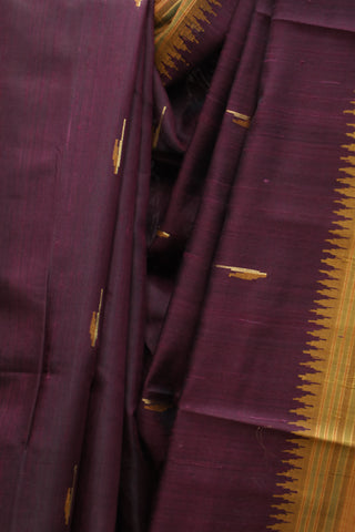 Plum Raw Silk Saree - SRPRSS335