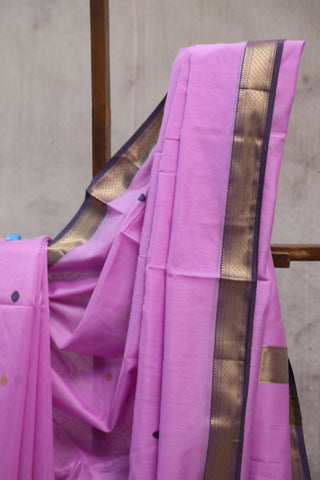 Lavender Silk Maheshwari Saree -SRLSMS219