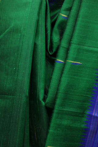 Green Raw Silk Saree - SRGRSS577