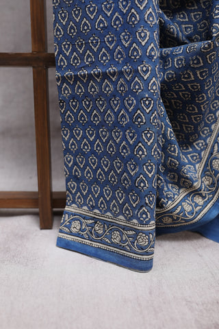 Blue HBP Cotton Saree-SRBCS1080