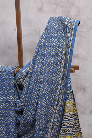 Blue HBP Cotton Saree-SRBCS1080