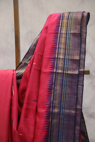 Pink Raw Silk Saree - SRPRSS576