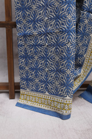 Blue HBP Cotton Saree-SRBCS1081