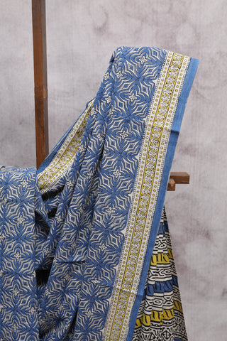 Blue HBP Cotton Saree-SRBCS1081