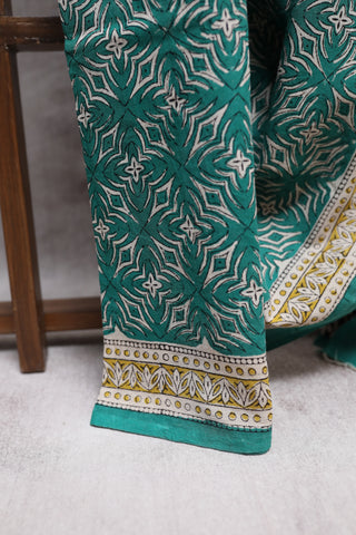 Green HBP Cotton Saree-SRBCS1082