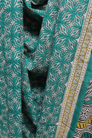 Green HBP Cotton Saree-SRBCS1082